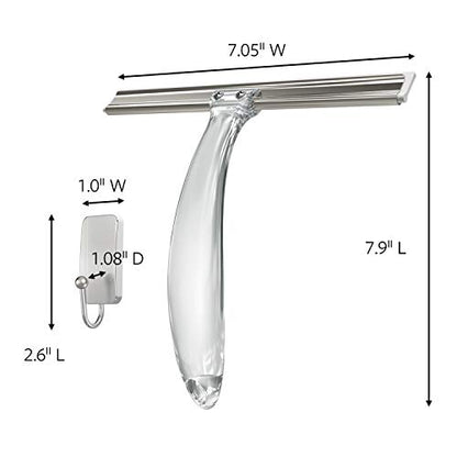Command Bath Shower Small Water-Resistant Adhesive, Satin Nickel, 1 lb Capacity, 1 Squeegee, 1 Hook, 2 Strips, BATH32-SS-ES Caddy - size: 0