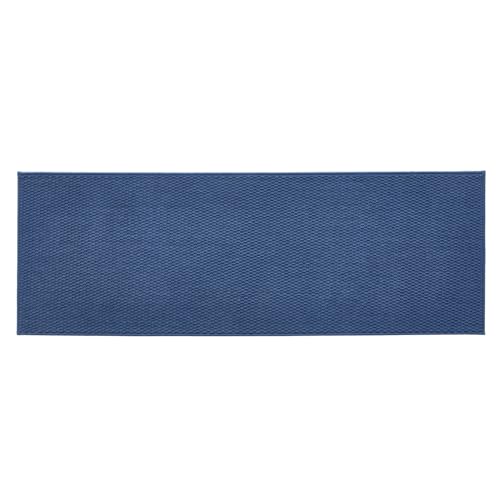 TYUU Bathroom Runner Rugs, Long Bath Mat Runner Washable Thin Quick Dry Low Pile Bathroom Runner Rugs Non Slip, Navy Blue 24"x70" - color: Navy Blue, size: 2' X 5'10" (Runner)