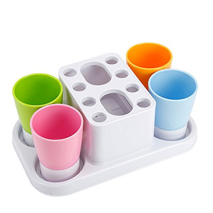 Eslite Toothbrush Holder and Large Organizer Stand for Bathroom