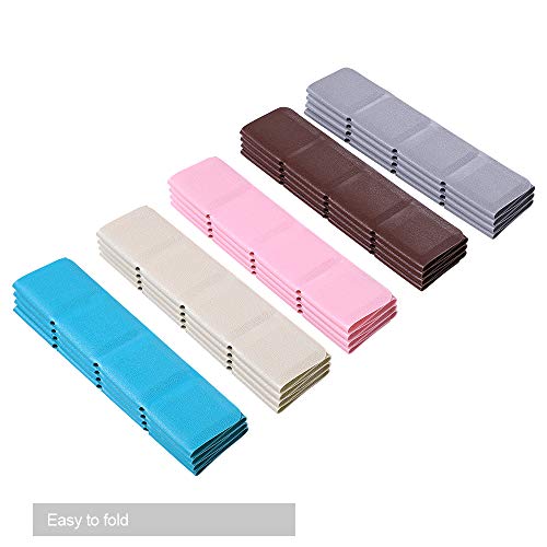 Webos Foldable Non Slip Silicon Bath Mat Bathtub mat no Suction Cups for Textured Tub and Reglazed Tub(Foldable-Beige, 28-inch x 14-inch) - color: Foldable-beige
