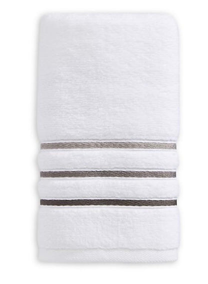 Bath Towels Set for Bathroom – Luxury 6-Piece Cotton Towels, Soft Absorbent & Quick Dry, 600 GSM Bath Towels for Bathroom, Hotel Spa Quality (White/Charcoal, 6- Bath Towel Set) - color: White/Charcoal