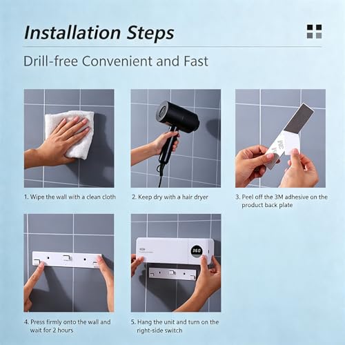UV Toothbrush Holder, Bathroom Toothbrush Holder, Wall Mounted Toothbrush Holders, Toothbrush Holder with Cover, Bathroom Toothbrush Organizer, Electric Toothbrush Holder Wall Mounted, 4 Slots
