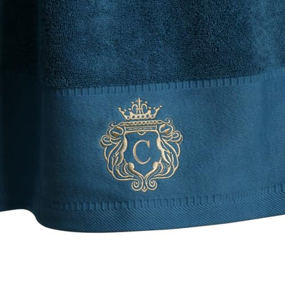 Luxury Bathroom Super Soft and Highly Absorbent Premium 100% Cotton Bath Towel Set for Gifts (Blue-C) - color: Blue-c