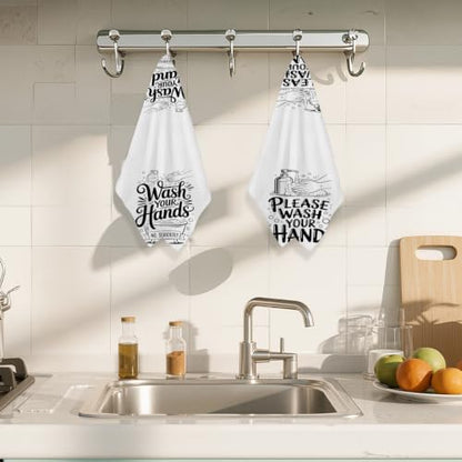 ZHAMEN 2 Pcs Waffle Kitchen Towel Soft Absorbent Hand Tea Towels - color: Multi 1568