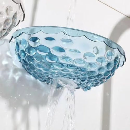 Acrylic Soap Dish with Self-Draining Design - No Drilling ，Universal and Aesthetics, Waterproof, Plastic Soap Saver - Bathroom Kitchen Organizer