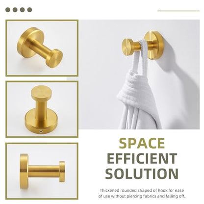 Angle Simple Towel Hook, Bathroom Hand Towel Holder, Brushed Dark Gold | Rustproof SUS304 Stainless Steel, Modern Compact Robe Coat Hook, for Shower Closet Entryway, Screws Mount - color: Brushed Dark Gold, size: 1 Pack