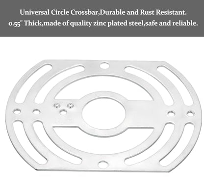 2 Pack Universal Light Fixture Mounting Bracket, 4 Inches Diameter Steel Crossbar Plate with Ground Screw for Mount Wall Light, Close to Ceiling Light - color: Black 2