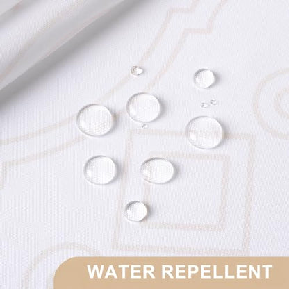 AmazerBath Boho Shower Curtain, Boho Cloth Shower Curtain with 12 Hooks, Hotel Quality Washable Rustic Farmhouse Polyester Fabric Bathroom Shower Curtain Set, 72x72 Inches - color: D- Boho Haven+12 Metal Hooks, size: 72"W x 72"L (Pack of 1)