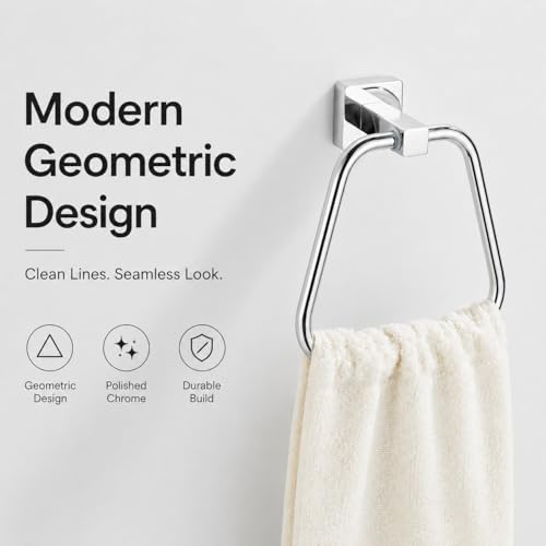 Chrome Towel Ring for Bathroom, Kitchen Bath Towel Holder Hangers Wall Mount Heavy Duty Stainless Steel - color: Chrome, size: 1 Pack
