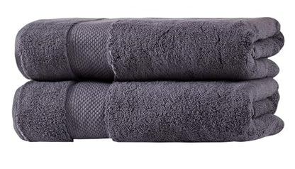 BAGNO MILANO Turkish Towels Hotel-Spa Towel Set, 100% Turkish Cotton | Ultra Soft Plush Absorbent Towels Set (Grey, Bath Towel Set of 2) - color: Grey, size: Bath Towel Set of 2