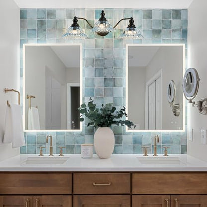 XIEDUN Blue and Black 3 Light Vanity Light Bathroom Vanity Light Fixture - color: Black and Blue, size: 3 Light