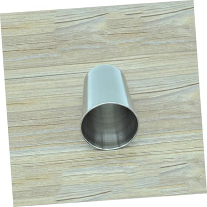 LIFKOME 2pcs Stainless Steel Water Tumbler Cups Mouthwash Beverage Holder for Home Washroom Parties and Travel Easy to Clean and Maintain - size: 6X6cm