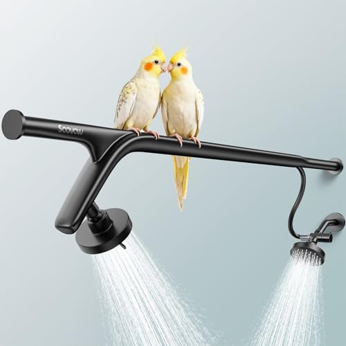 Dual Shower Head System- Double Showerheads for Couples - Black | Two People 2 Person Gifts for Women Men - Thicker 304 Stainless Steel, High Pressure, Adjustable, Bathroom Upgrade, SPA-Like - color: Black
