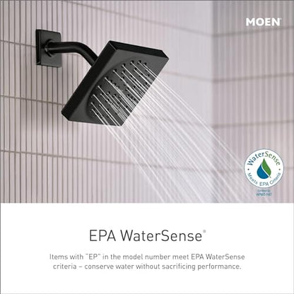 Moen Matte Black Eco-Performance 4-Spray Pattern Detachable Handheld Showerhead with 69-Inch-Long Hose and 30-Inch Slide Bar, 3669EPBL - color: Matte Black