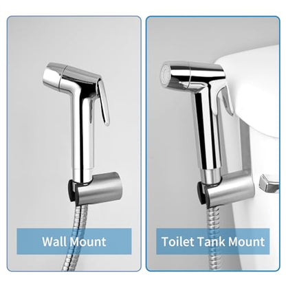 Hibbent Sink Faucet Hose Sprayer Attachment with 10 Adapters - Dual Function Handheld Bidet, Rinser & Shower Head - for Feminine Hygiene, Baby Diaper Cleaning & Pet Bathing