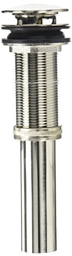 Danco 89462A Decorative Push-Button Sink Drain without overflow, Brushed Nickel - color: Brushed Nickel, style: without Overflow