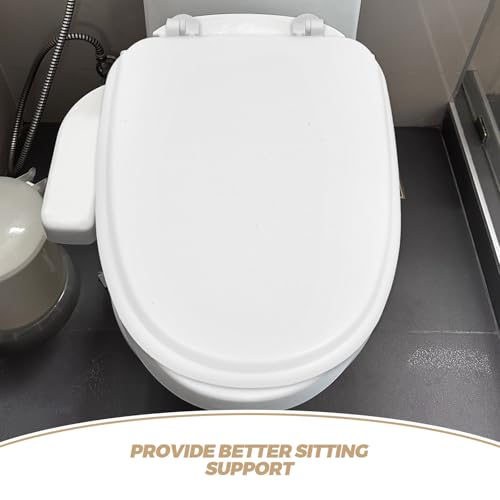 Soft Foam Toilet Seat Cushion Padded and Oval Toilet Seat Cover Thick White U-shaped Soft Cushion Bathroom and Rv Use