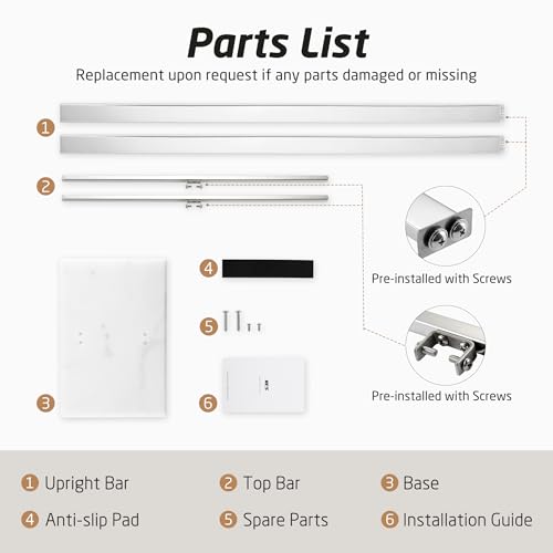 KES Standing Towel Rack, 37" H, 18/8 Stainless Steel & Marble Base Polished | Polished Finish, Equal-Height Rods, Heavy Base (8.23 Lbs), Anti-Slip Pads, Fits Towels Up To 70" - color: Polished Silver, size: 37" H (Equal-height)