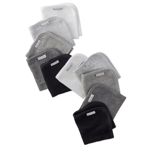 River 10-Pack Baby Terry Washcloths 100% Organic Cotton Absorbent for Baby and Toddler Boys & Girls, Stone Ombre Rainbow, One Size | GOTS Certified Organic Cotton for Baby, Toddler Girls, Boys, Unisex, Machine Washable, Made to Match Colors, 10*10 Inch -