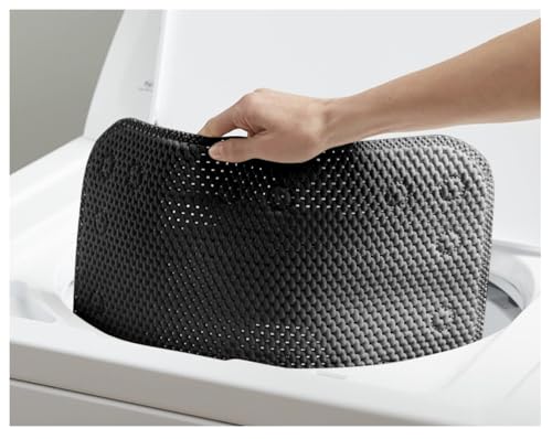 Home Expressions Deluxe Bathtub Mat Non Slip, Soft Foam Bath Mats for Bathroom Tub, Bathtub Mat with Drain Holes, Suction Cups- 36” X 17” (Dark Grey) - color: Dark Grey