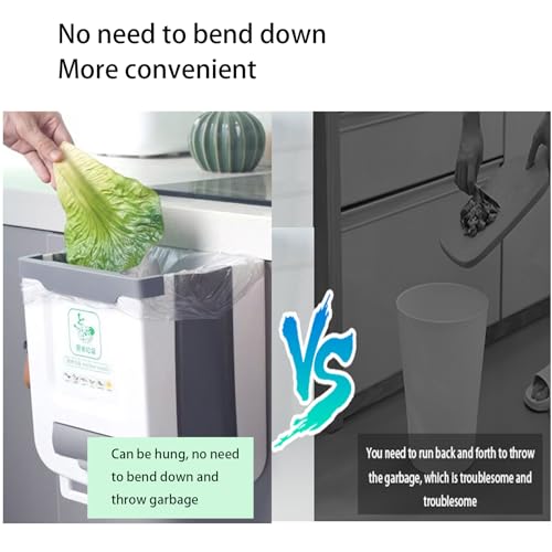 Foldable Trash can containing 20 Garbage Bags, Foldable Kitchen and Bathroom Garbage Bins, Suitable for Cars, Camping, Offices, bedrooms, Easy to Carry, White