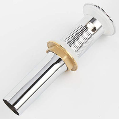 Pop Up Sink Drain with Overflow, Bathroom Faucet Vessel Vanity Sink Drain with Detachable Basket Stopper, Polished Chrome (Pack of 3) - color: Chrome, size: Big Popup Cap (Pack of 3)