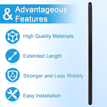 Ceiling Mount Rain Shower Head Extension Arm with Flange 20 Inches Square Straight Extender Extension Pipe Replacement, Long Shower Arm for High Ceiling,Oil-Rubbed Bronze - color: Oil Rubbed Bronze, style: 20inch