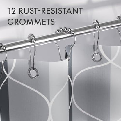 AmazerBath Shower Curtain Grey-Purple, Geometric Multi Color Block Cloth Shower Curtain Sets with 12 Shower Curtain Hooks, Washable Farmhouse Fabric Polyester Bathroom Shower Curtains, 72x72 Inches - color: C- Grey-purple Block +12 Metal Hooks, size: 72"W