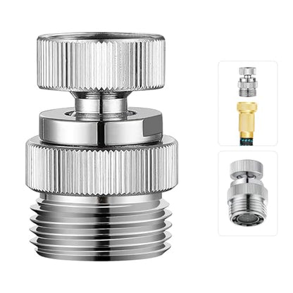 3/4" Brass Faucet to Hose Adapter with Aerator Chrome | Swivel Faucet Adapter Kit, Sink to Hose Adapter for Kitchen&Bathroom, hose attachment to sink