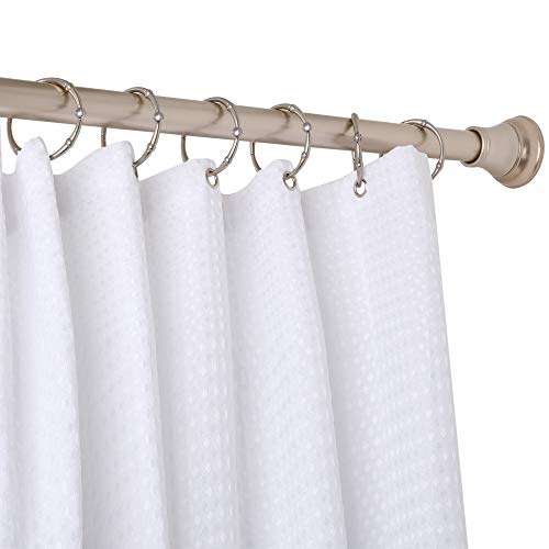 Rust-Proof Zinc Shower Curtain Hooks with Clasp Closure, Shower Hooks Hangers for Bathroom, Kitchen Utensils, Curtains, Clothing, Towels etc - Set of 12, Brushed Nickel - color: Brushed Nickel