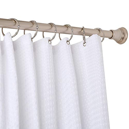Rust-Proof Zinc Shower Curtain Hooks with Clasp Closure, Shower Hooks Hangers for Bathroom, Kitchen Utensils, Curtains, Clothing, Towels etc - Set of 12, Brushed Nickel - color: Brushed Nickel