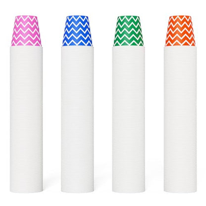 [300Pack] Paper Cups, 3oz Disposable Bathroom Cups, Mouthwash Cup, Cold Disposable Drinking Cup for Party, Picnic, BBQ, Travel, and Event (Strip) - color: Strip