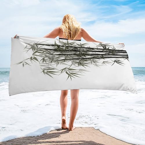 Soft and Comfortable Asian Bamboo Bath Towels Absorbent Bath Towel for Everyday Use Lightweight Quicker to Dry Towel for Bathroom Pool Shower Travel Towel for Adults