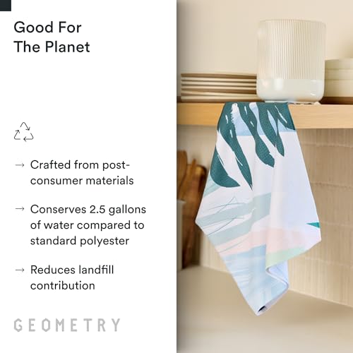 GEOMETRY Kitchen Tea Towels - Quick Dry Microfiber Dish Towels for Kitchen Create, 18" x 30" 1 Pack - color: Pretty Petals, style: Kitchen Towel - Single