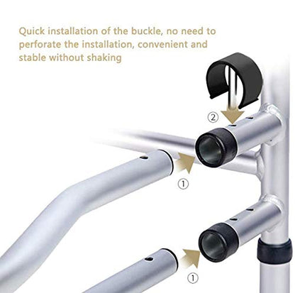 Toilet Safety Frame Free Standing Toilet Grab Bars Surrounding Rail Bathroom Handrail Adjustable Height with Safety Handles for Elderly, Disabled, Handicapped, Bathroom ALGFree