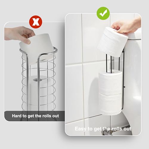 Black Toilet Paper Holder, Over The Tank Toilet Paper Roll Holder Wall Mount, Matte Black Camper Accessories Tissue Holder with Storage Extra 6 Roll Tissue, Small Bathroom Essential for New Home, 2Pcs - color: Black, 2pcs, 12.99in