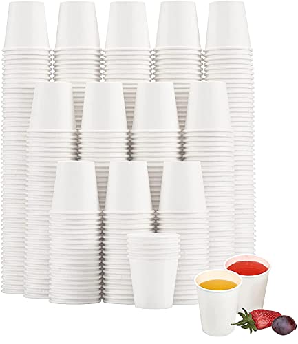 SIUQ 1200 Pack 3 oz Paper Cups, Small Disposable Bathroom Mouthwash Cups | Mini White Paper Espresso Cups 3 Ounce for Parties, Bathroom, Picnics, Travel and Events - color: 1200pack-3oz