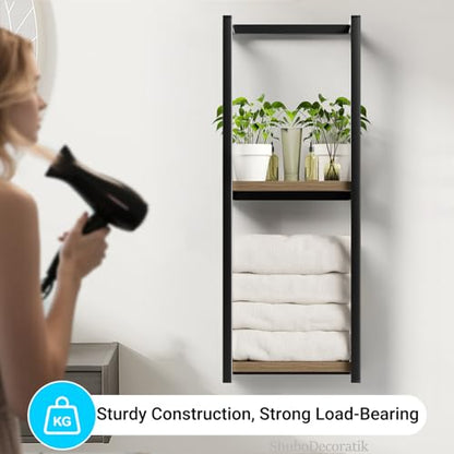 Towel Racks for Bathroom, 2 Tier Wall-Mounted Towel Rack, Home Decor Shelf, Space-Saving Organizer Rack for Household, Bathroom, and Bedroom