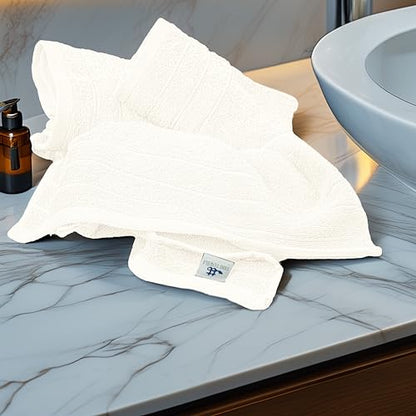 6 Piece Hand Towels Set 16 x 28 Inches, Cream | 100% Cotton, Lighter Weight, Quick to Dry, 16 x 28 Inches, Super Soft & Absorbent, Perfect for Bathroom & Kitchen - color: Cream
