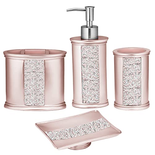 Popular Bath Sinatra Bath Set, 4PC, Blush - color: Sinatra Blush