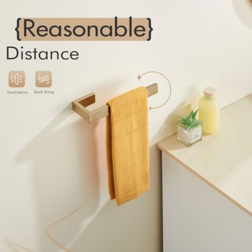 KOKOSIRI Towel Bar for Bathroom Towel Holder Wall Mount Kitchen Towels Rack Bath Hardware Champagne Bronze Stainless Steel, B3009CPG - color: Champagne Bronze