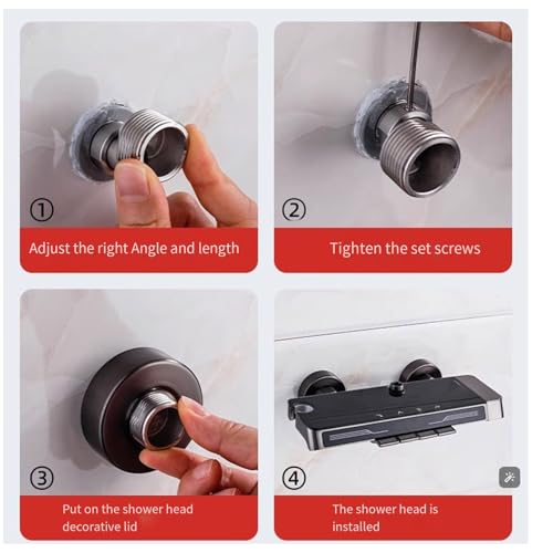 Stainless Steels Shower Tap Adapter Adjustable Angled Bents Base Telescopic Curved Feet Arm Extension Enduring Stainless Steels Tap Adapter for Kitchens and Bathrooms