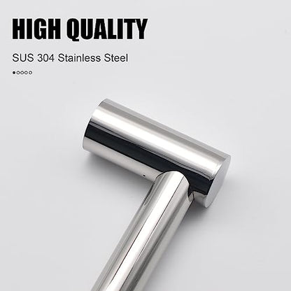 Towel Bar - Adjustable 304 Stainless Steel Towel Holder for Bathroom | Sturdy and Rustproof Wall Mounted Towel Rack for Bathroom Accessories(11.8inch-22.6inch) , Polished Silver - color: Polished Silver