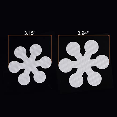 HARFINGTON 1 Set(20pcs) Non Slip Bathtub Stickers Bath Shower Floor 3.15" 3.94" Anti-Slip Sticker Tape Snowflake Style Decals for Bathroom Kitchen Bathtub Treads Stairs, White - color: White