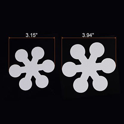 HARFINGTON 1 Set(20pcs) Non Slip Bathtub Stickers Bath Shower Floor 3.15" 3.94" Anti-Slip Sticker Tape Snowflake Style Decals for Bathroom Kitchen Bathtub Treads Stairs, White - color: White