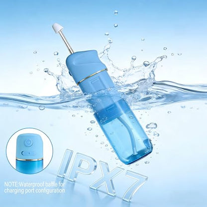 PATO Nasal and Oral Dual-Function Irrigation System, Blue | 8 Nozzles, 30 Packs of Salt Packets, Relieves Sinus Problems, Dual Care for Mouth and Nose - color: Blue