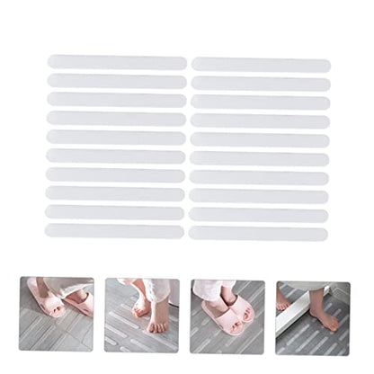 20pcs Bathroom Slip Stickers Self Adhesive Non Skid Strips for Bathtub Shower Stairs Strong Adhesive Easy Installation Safety Shower Tread Stickers