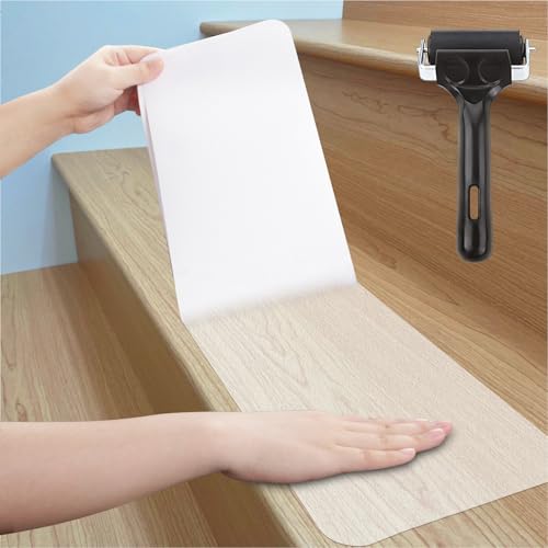 Clear Non Slip Stair Treads - 24"x6", 18-Pack Anti Slip Strips for Wooden Steps Indoor, Transparent Adhesive Pre-Cut Step Grips, Safety for Elderly, Children and Dogs - size: 6" x 24"