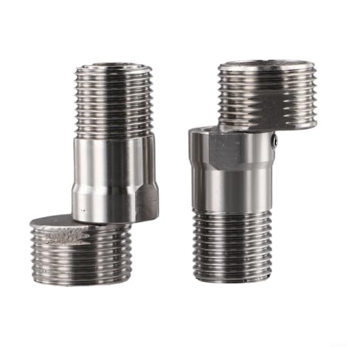 Shower Head Swivel Ball Adapter, Swivel Head Connector, Shower Angle Conversion Component, Fits Fixed, Hand Held & Rain Shower Heads(2PCS) - size: 2PCS