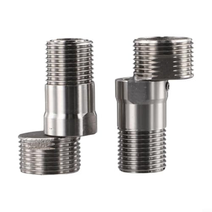 Shower Head Swivel Ball Adapter, Swivel Head Connector, Shower Angle Conversion Component, Fits Fixed, Hand Held & Rain Shower Heads(2PCS) - size: 2PCS